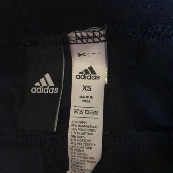 Adidas xs black sheer bottom leg tights - Picture 2 of 6